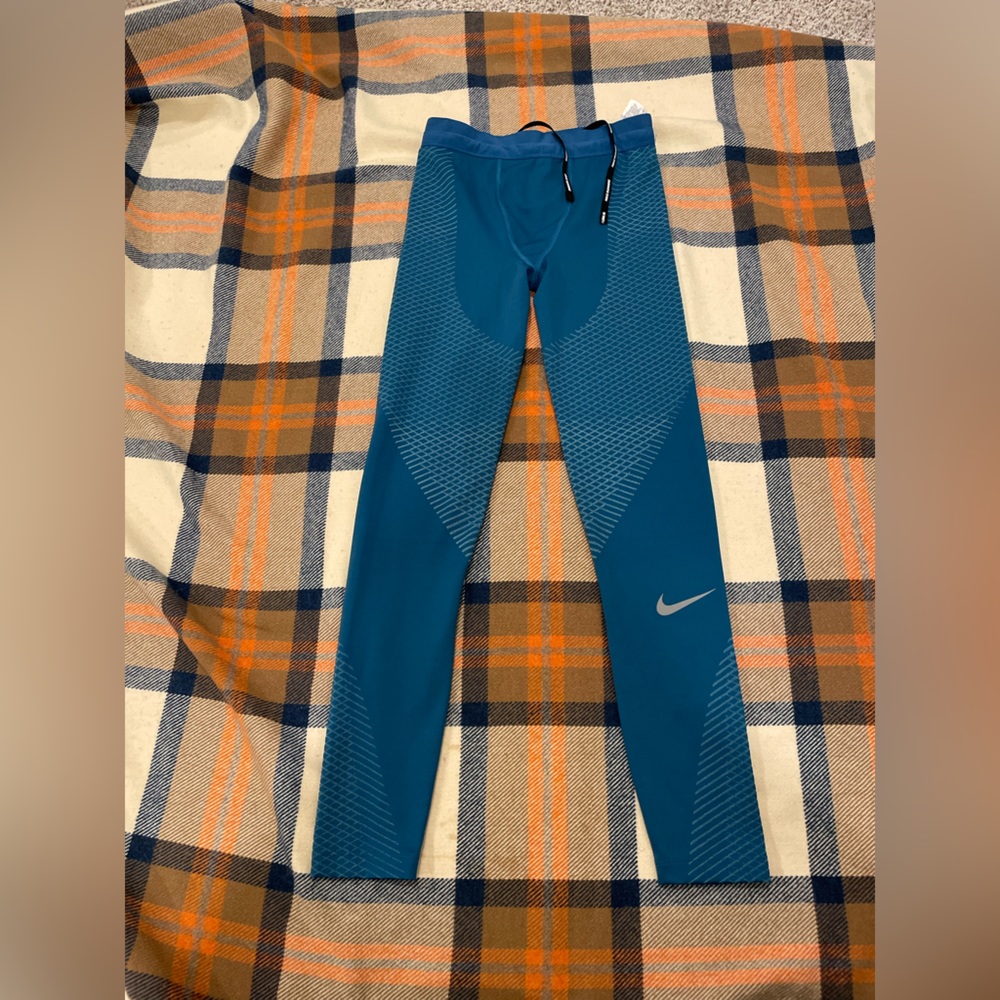 Nike Zonal Strength Running Tights Blue Small